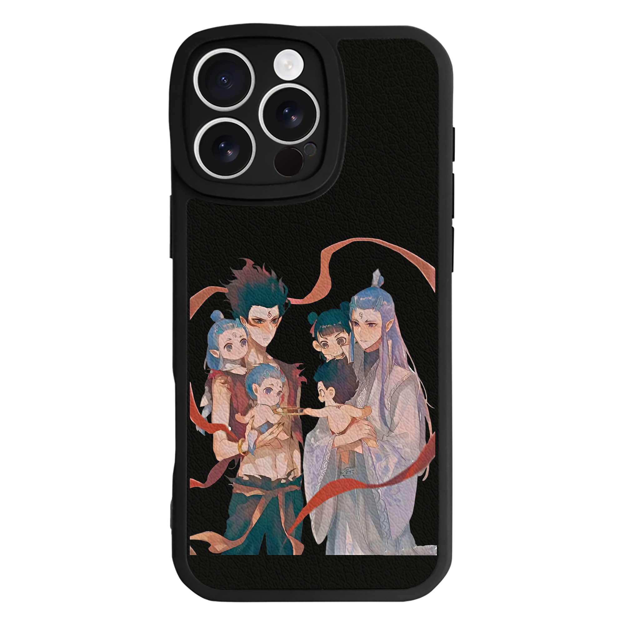 （画像用） Ne Zha 2 ナタ 魔童の大暴れ 【iPhone 16シリーズ対応】シリコンスマホケース（レザー調） 材質：シリコン